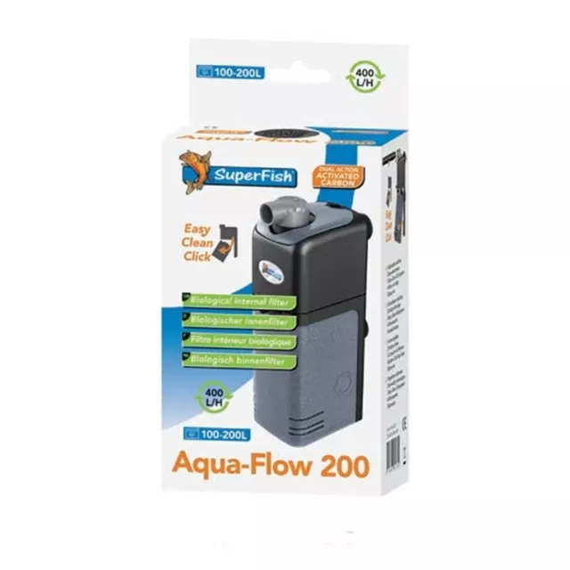 Superfish Aqua Flow 200 Internal Filter Fish Tank Aquarium up to 200L 400L/H
