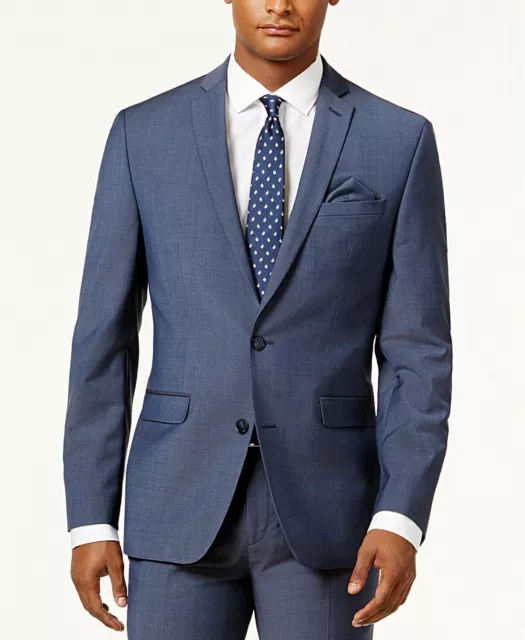 BAR III MEN'S Slim-Fit Active Stretch Suit Jacket 42R Blue Sport Coat ...