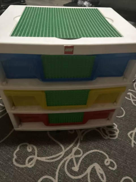 LEGO IRIS 3 Drawer Storage with 2 Organizer SORTING TRAYS Tower Container  EUC
