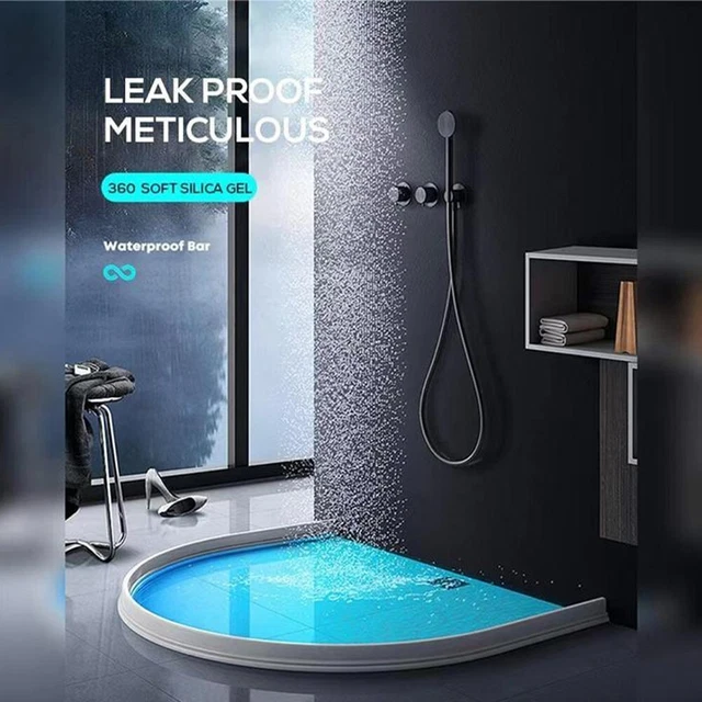 Bande De Rétention D'eau Silicone 30mm - Joint étanche Pour Douche Sans Receveur, 200cm Gris - 7