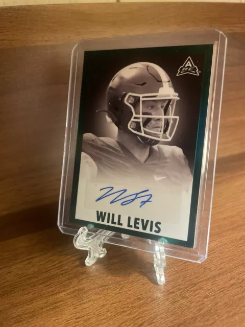 Will Levis Green /35 2022 Leaf Memories CFB 1960 Signature Kentucky Wildcats