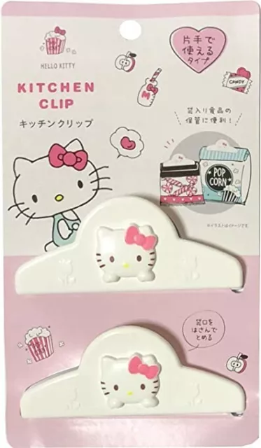 Hello Kitty Plastic Clips 2pc Sanrio Food Kitchen Snack Bag Cute Kawaii Cat