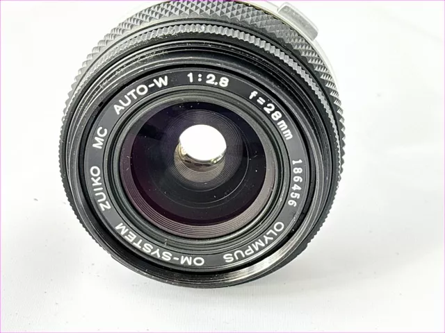 Olympus OM Zuiko Auto-W 28mm F2.8 Wide Angle Lens - Crystal Clear Optics, Superb