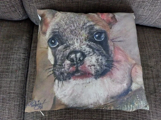 Cuscino Bulldog Francese in Cotone