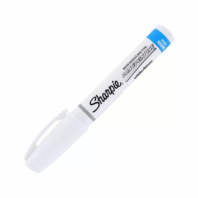 White Sharpie Poster Paint Marker Medium Tip Pen Water Based UK FAST DELIVERY