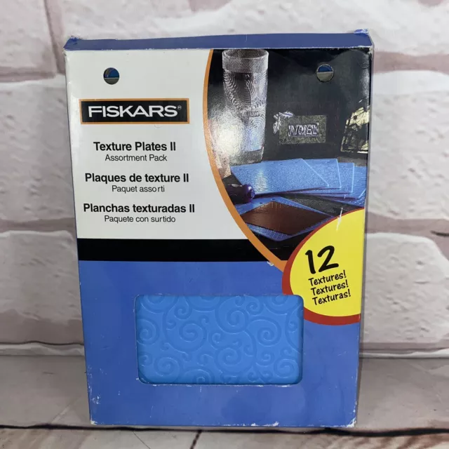 Fiskars Texture Plates II Includes 6 Double Sided Embossing Plates Assorted Pack