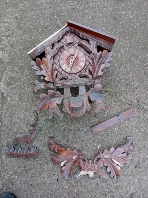 vintage cuckoo clock For Spares