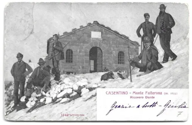 Cartolina Di Arezzo ,Casentino - Monte Falterona - Ricovero Dante -  1904