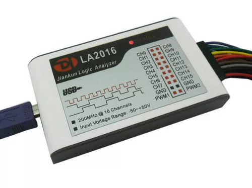 New LA2016 USB Logic Analyzer 200M MAX Sample Rate 16Channels 2M PWM