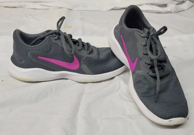 Nike Womens Shoes Flex Experience IX Size 8.5 Gray Athletic Sneaker purple gray