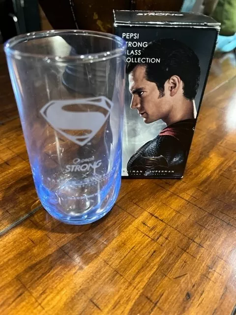 Pepsi Batman V Superman Strong 2016 Limited Edition Superman Glass Brand New