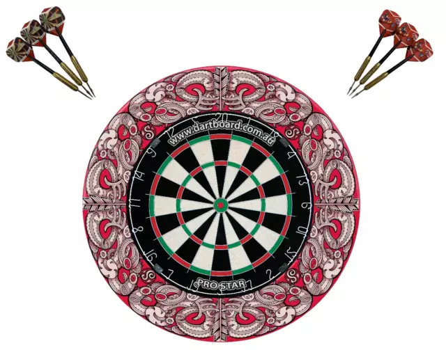 Pro Star Dartboard, Darts and Shot Darts Anthem Surround Set Man Cave Gift