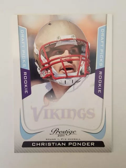 2011 Panini Prestige - Draft Picks Light Blue #219 Christian Ponder /999 (RC)