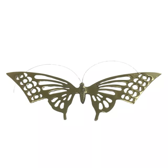 VINTAGE Mid Century Modern Solid Brass Butterfly Metal Wall Counter Art Decor