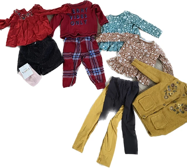 girls Clothes 2-3 years autumn bundle - Tu, George - With New Mustard Cardigan