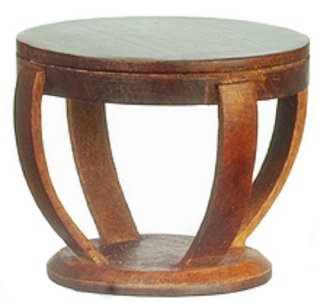 Dolls House Art Deco Coffee Table Miniature JBM Walnut Living Room Furniture