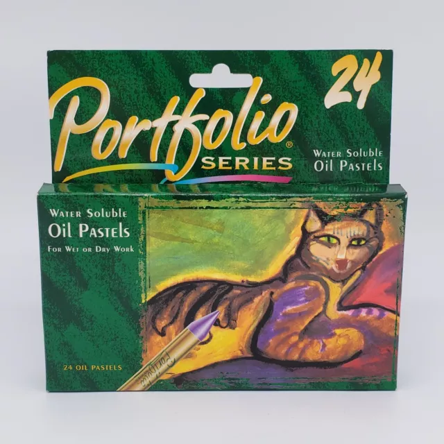 PORTFOLIO SERIES Pastel 24 Aceite Seco Húmedo Soluble en Agua 2002 Original España NUEVO DE LOTE ANTIGUO
