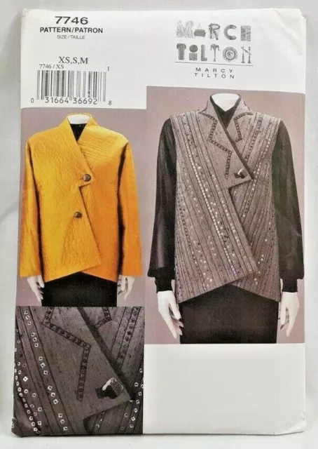 2003 Vogue Sewing Pattern 7746 Womens Designer Jacket & Vest Size 6-14 Vntg 6261