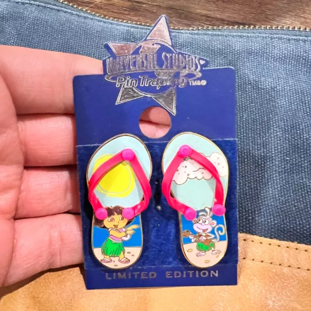 Vintage Universal Studios Pin - Dora the Explorer Flip Flops