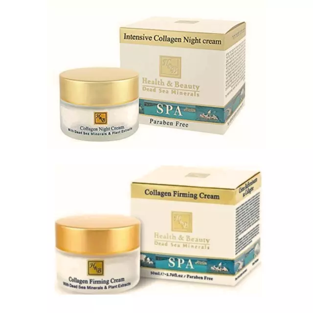H&B Dead Sea Minerals Collagen Cream Spf20 50ml & Collagen Night Cream 50ml