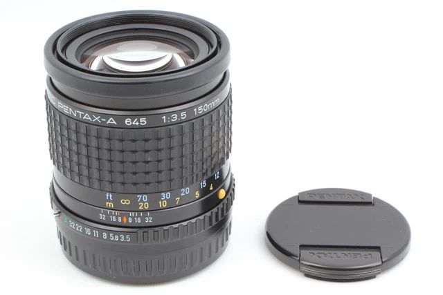 [ Near Mint ] Smc pentax A 645 150mm F/3.5 Mf Objectif Avec / Casquette Pour 645