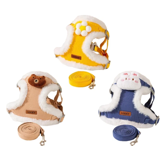 Cat Harness Leash Set Kitten Walking Vest for Running Playground Camping