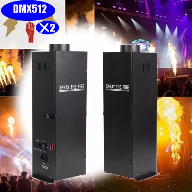 2pcs 200W DMX Fire Thrower Projector Flame Effect Machine DJ Stage Disco Show