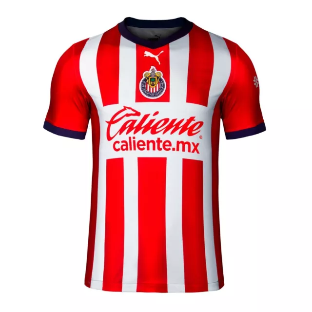 Jersey Puma Chivas Del Guadalajara  Home  Mens Soccer Red White 2023