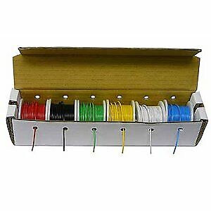 26 Gauge Solid Hook-Up Wire Kit - Includes Six Different Color 25 Foot Spools
