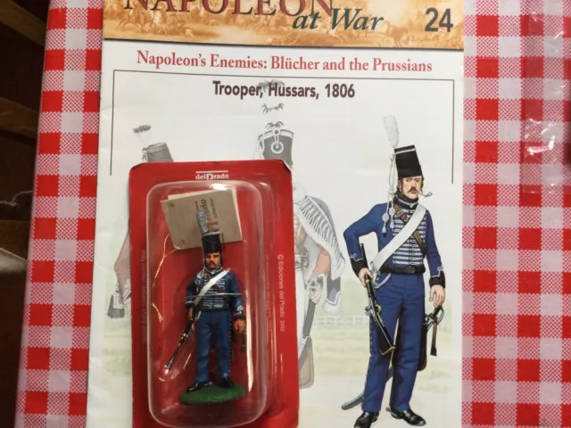 Del Prado Napoleon At War Trooper 7Th Prussian Hussar Regt 1806 With Booklet