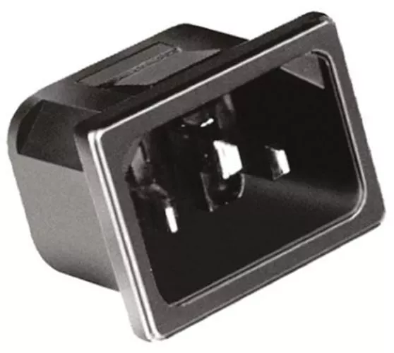 1 x TE Connectivity SR Series IEC Connector Snap-In Socket, 2P, Quick Connect Te