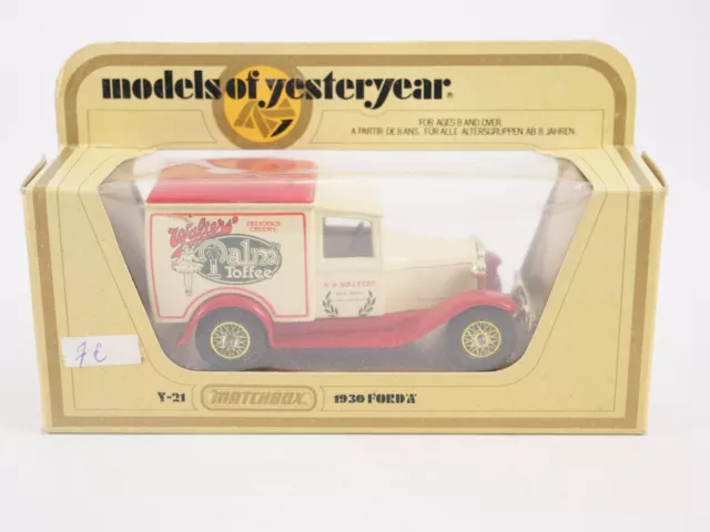 Matchbox Modelle Of Yesteryear Nr ° Y21 Ford Aus Van Walters 'Palm' Toffee 1/40