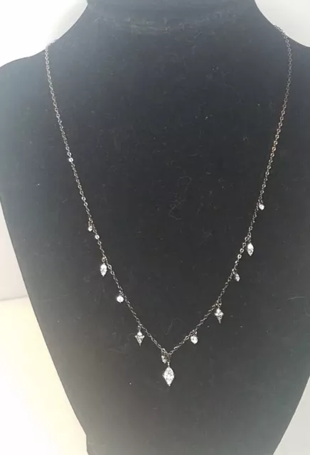 NADRI NEW Vtg Designer 18" Nordstrom  Station sparkling rhinestone necklace Tag