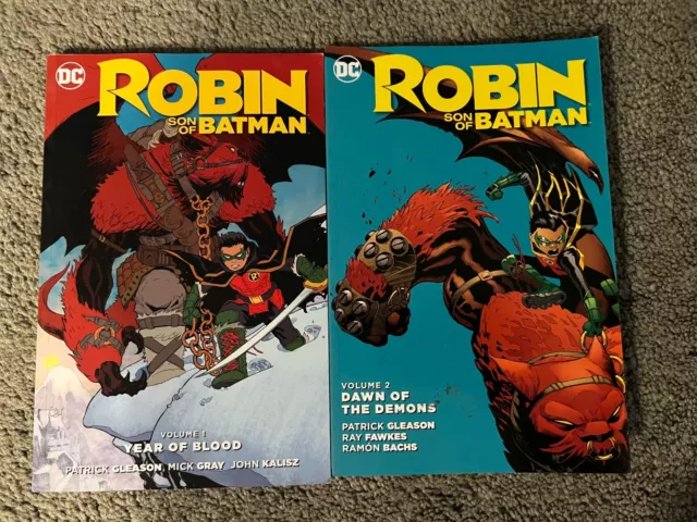 Robin:Year of Blood + Dawn of Demons Graphic Novels/tpb lot- NM Vol 1+2