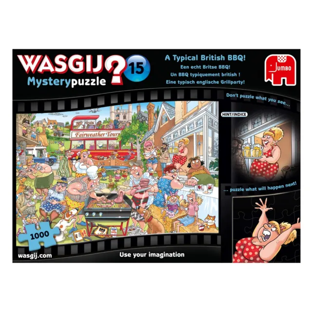 Jumbo Wasgij Mystery Jigsaw Puzzle 15 British BBQ 1000 Piece JUM19163
