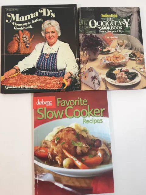 Cookbook Lot Southern Living quick Diabetic Slow Cooker Mama D's Italian Recipes