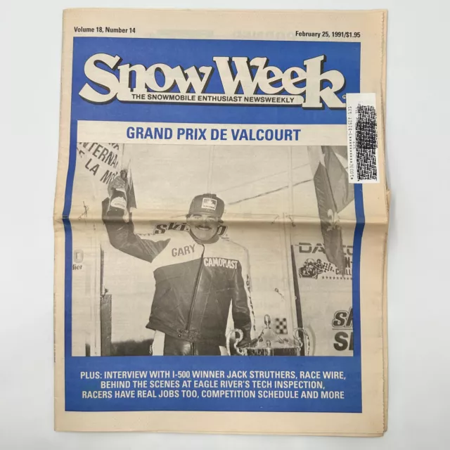 SNOW WEEK Snowmobile Racing Magazine Newspaper Publication February 25, 1991