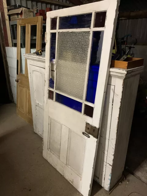 RECLAIMED - Victorian - ANTIQUE DOOR - Part Decorative Glass Vestibule / Porch