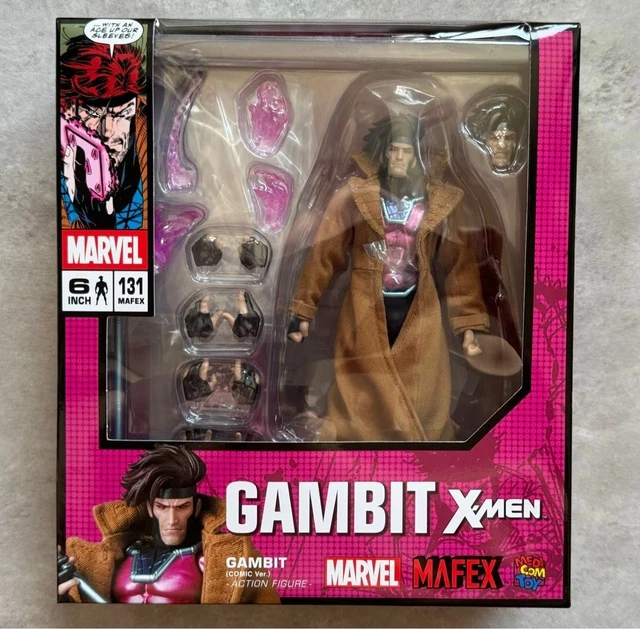 MAFEX Gambit (X-Men) – Figura Action 16 Cm In Tessuto, Cappotto Rimovibile E Accessori, Medicom Toy
