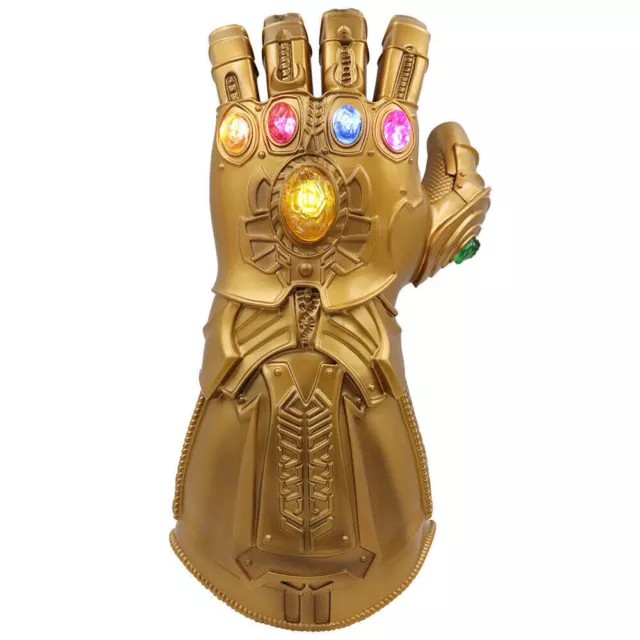 AU Avengers Infinity War Infinity Gauntlet LED Light Thanos Gloves Cosplay Adult