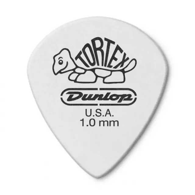 Jim Dunlop White TORTEX Jazz III 1.0mm Guitar Plectrums, 12-Pick Player Pack