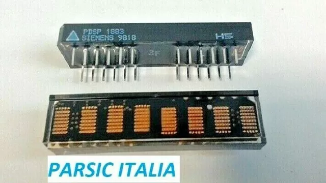 PDSP1883 DISPLAY LED 5x7 Green 0.18", 8-CHARACTER ORIGINALE SIEMENS (=3 PEZZI)