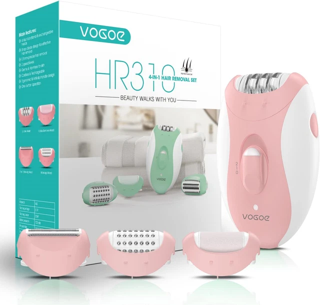 VOGOE epilatore da donna, epilatori 4 in 1 depilazione con 2 velocità e rasoio