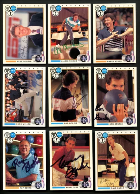 65 signed autographed 1990 Kingpins PBA Bowling Cards w/ Walter Ray Williams