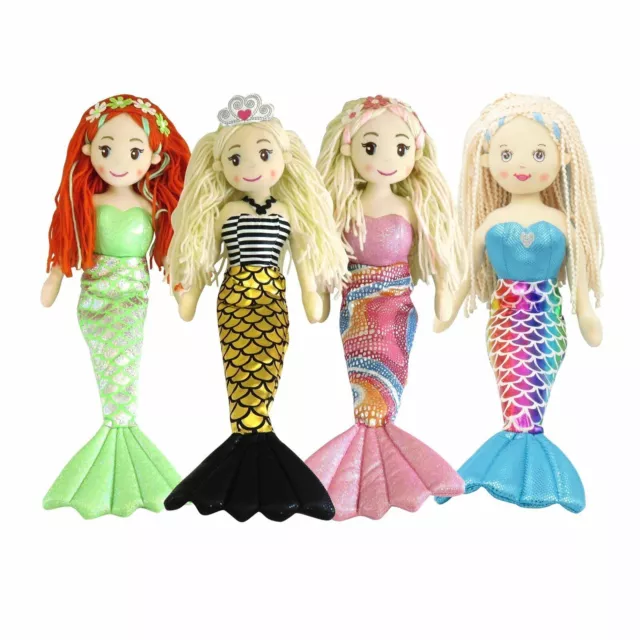 Princesse Brillants Sirène Peluches 45cm Câlin de Chiffon Poupée Noël Cadeau