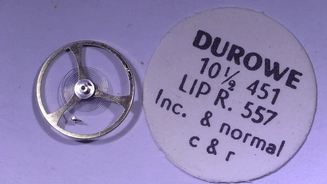 Roue Pour Montre INT. Durowe 451 - Pièce Horlogère Neuve Sans étiquette, Fabrication Française