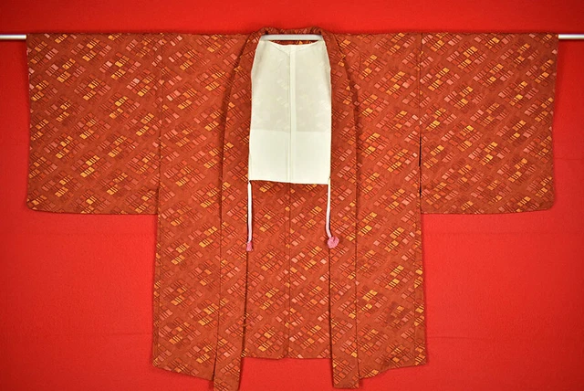 Vintage Japanese Kimono Silk Antique BORO HAORI Kusakizome Dyed/B740/580