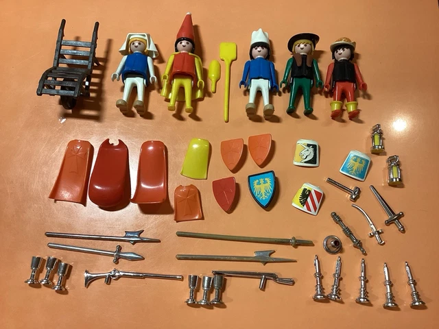 Gros Lot Playmobil Médiéval – Figurines Et Accessoires Vintage – Occasion