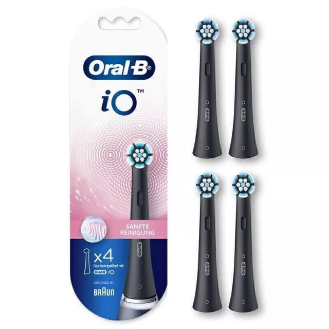 Oral-B iO Ultimative Reinigung Aufsteckbürsten 4er Pack Ersatzbürsten Schwarz