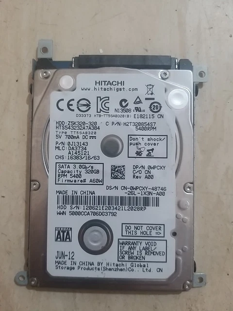 4枚セット HGST 750GB 2.5インチHDD 厚さ7，9mm HGST、日立、2.5inch、